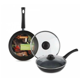 Сковорода алюм.а/приг.  Scovo "Hi-Blackl" d28см Стекл.кр. HB-011 (з-д "Сково") *1/6