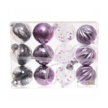Набор шаров 8 см "Волшебство", 12 шт., фиолетовый