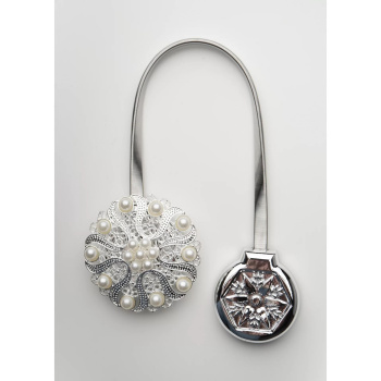 Подхват для штор магнит MI A466- slv rezinka 30 cm Ajur