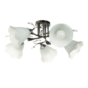 Люстра Verner Lighting А2648/5, 40 Вт, Е27, 5 ламп, черный/хром