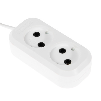 Удлинитель 2 розетки 3м б/з ШВВП 2*0,75мм2 6А мощ.нагр 1300Вт Универсал У6-011 *1/60