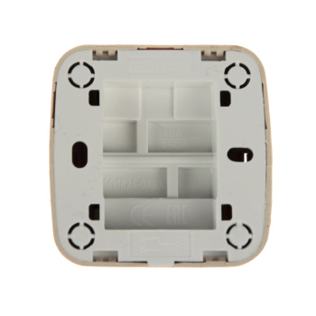 Выключатель Дача ОП 1кл. сосна на 2 направления 10А Народная SQ1824-0053 *10100