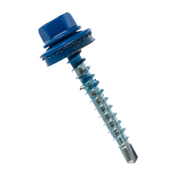 Саморезы кровельные BROZEX коробка 4,8*70 (50шт) RAL 5005 насыщенный синий *6